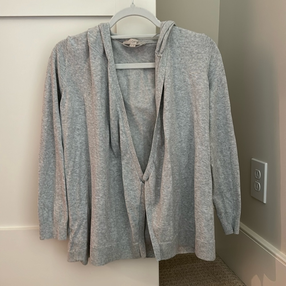 LOFT Women’s Hooded Cardigan Sweater